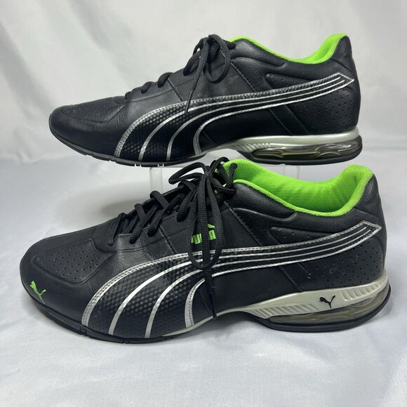 Mens Puma~Black/Green Sneakers~Size 11~Pre-owned - Picture 6 of 10